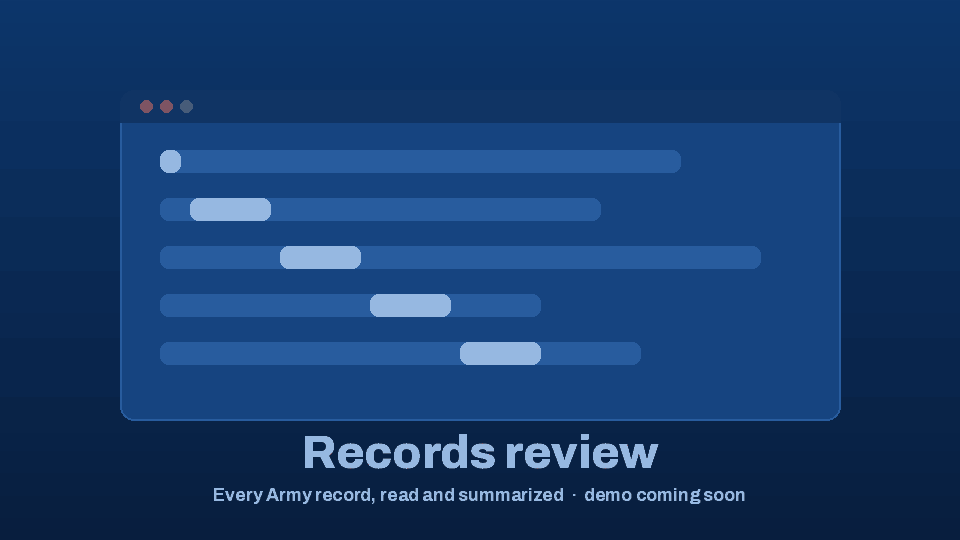 Demo of a records review report (placeholder)